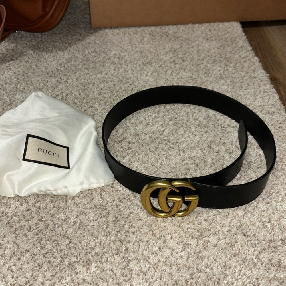 Black GG Marmont Belt